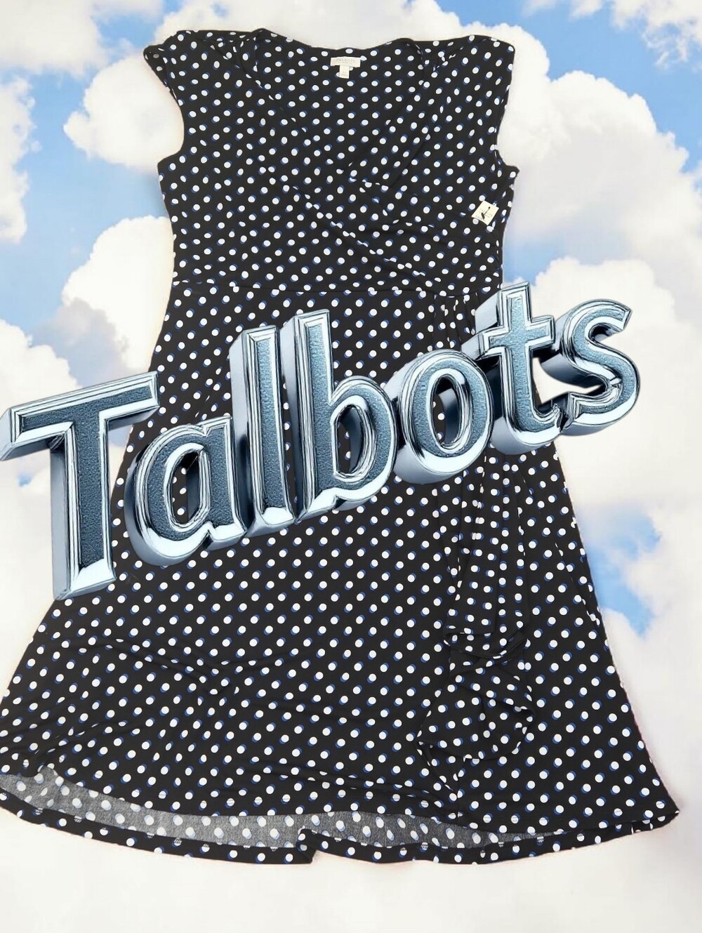Talbots Petite polka dots Dress women size PL